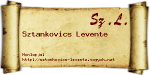 Sztankovics Levente névjegykártya